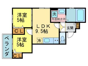 セレニティ松原の物件間取画像